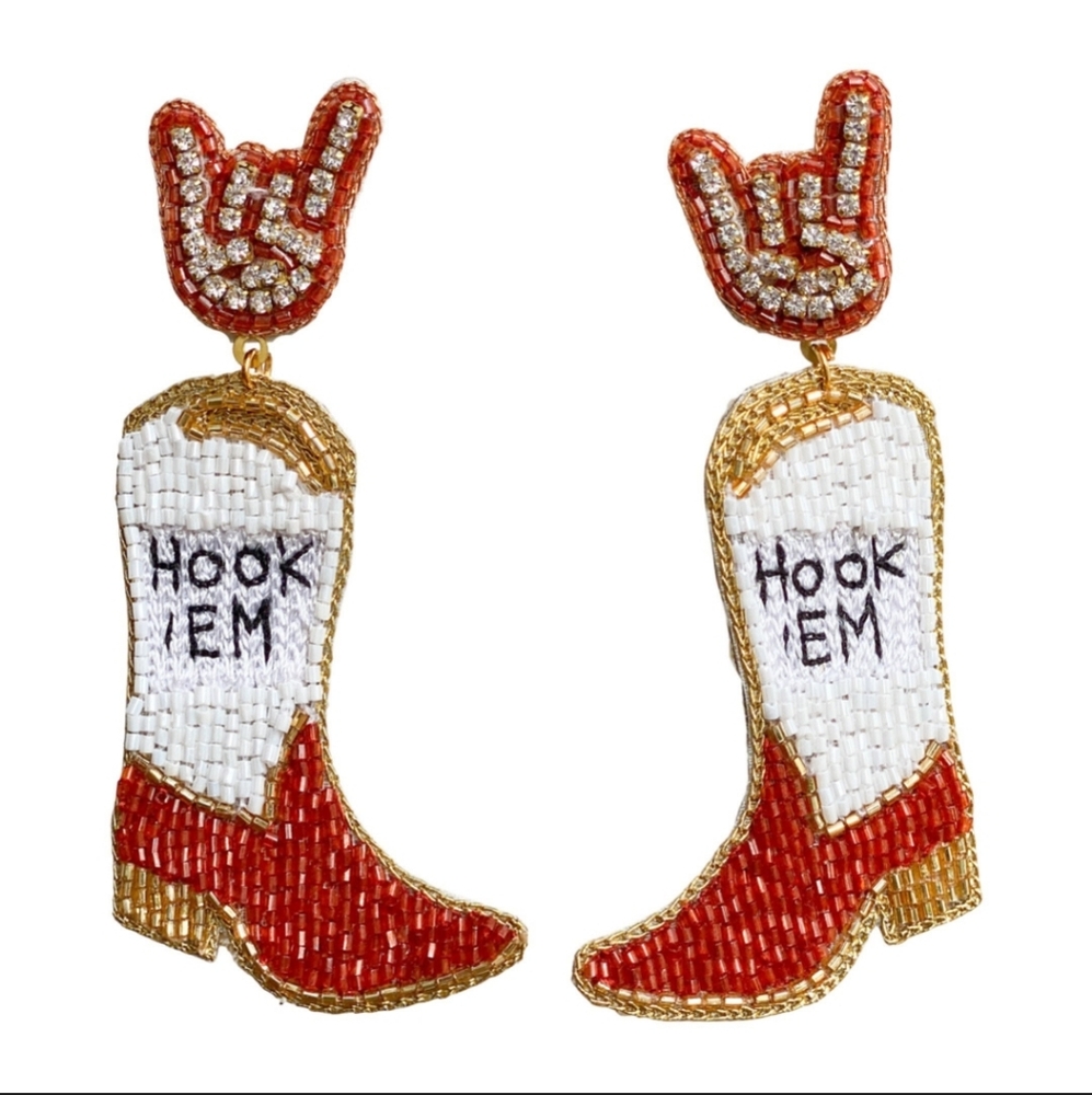 University of Texas Longhorns Hook Em Earrings